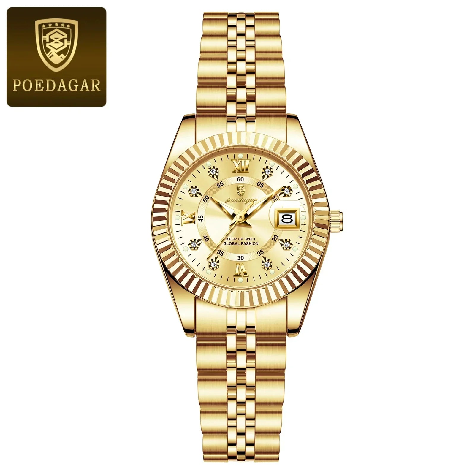 POEDAGAR 780 Luxury Elegant Watch Waterproof Women Watch Luminous Date